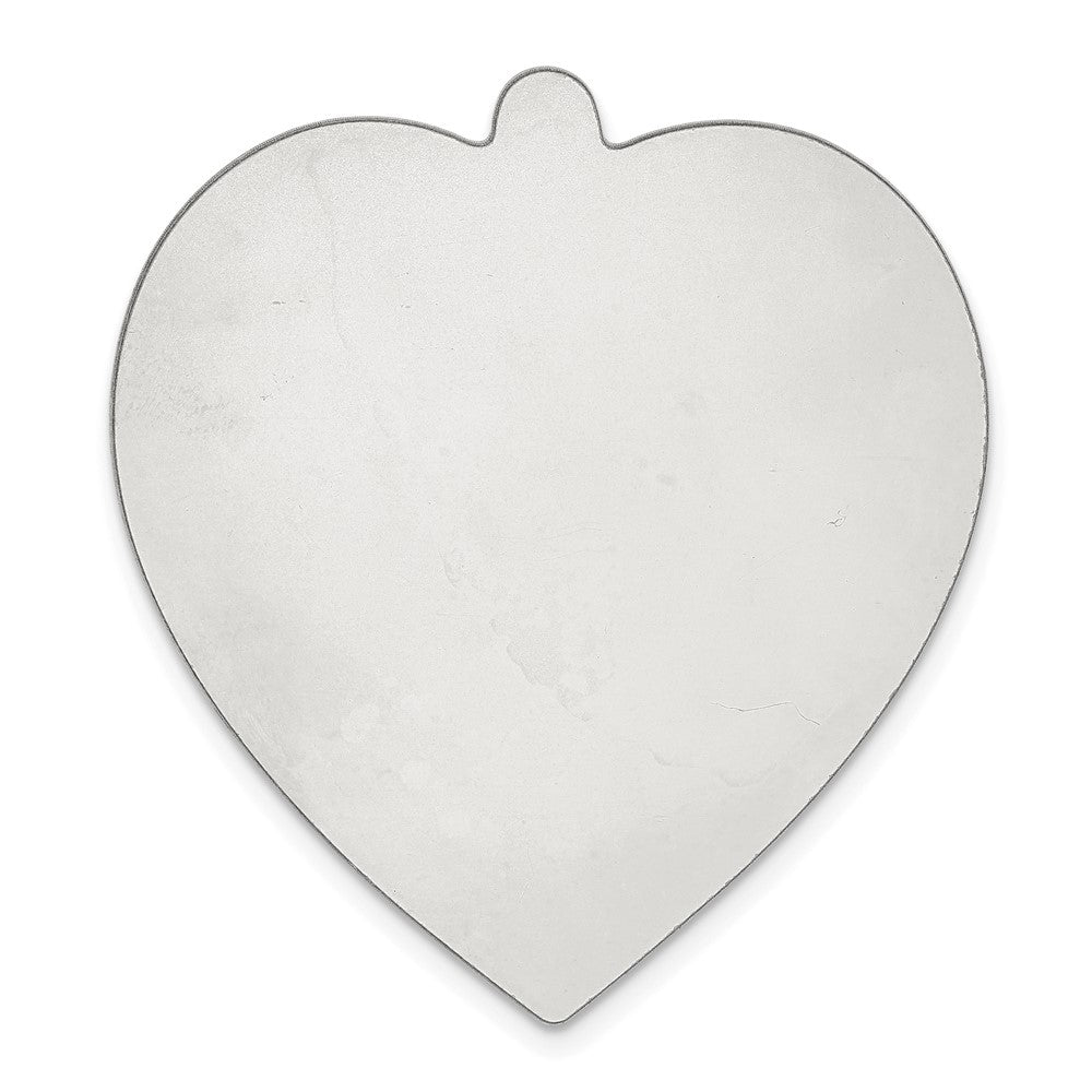 Sterling Silver Heart Shape w/Eyelet Stamping