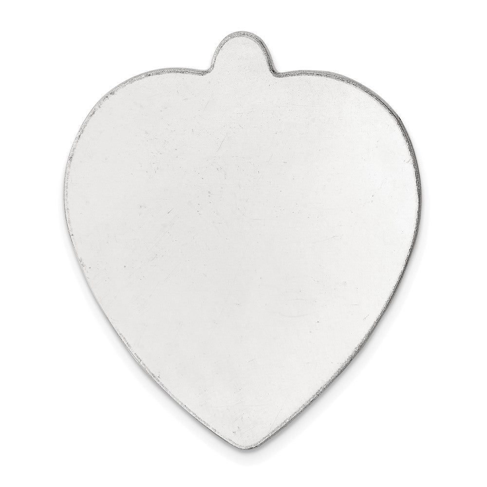 Sterling Silver Heart Shape w/Eyelet Stamping