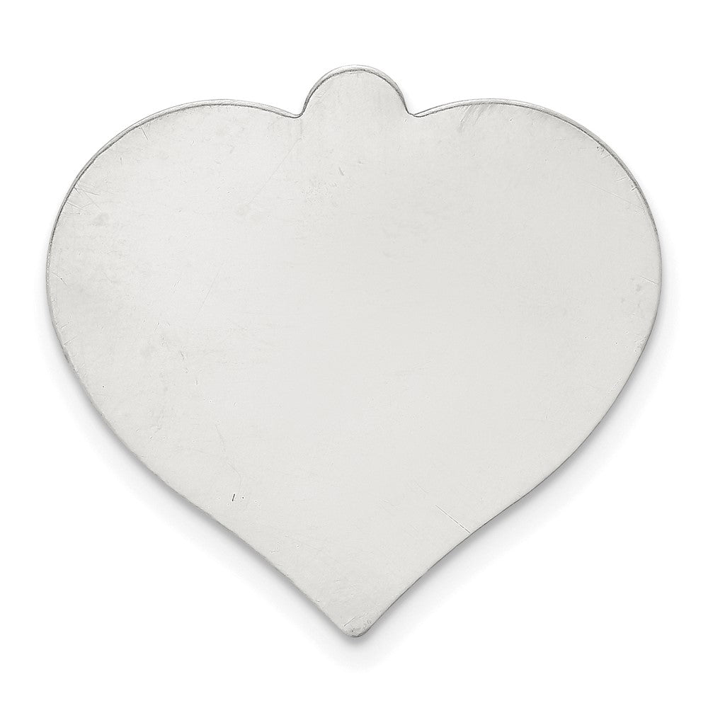 Sterling Silver Full Heart Shape w/Eyelet Stamping