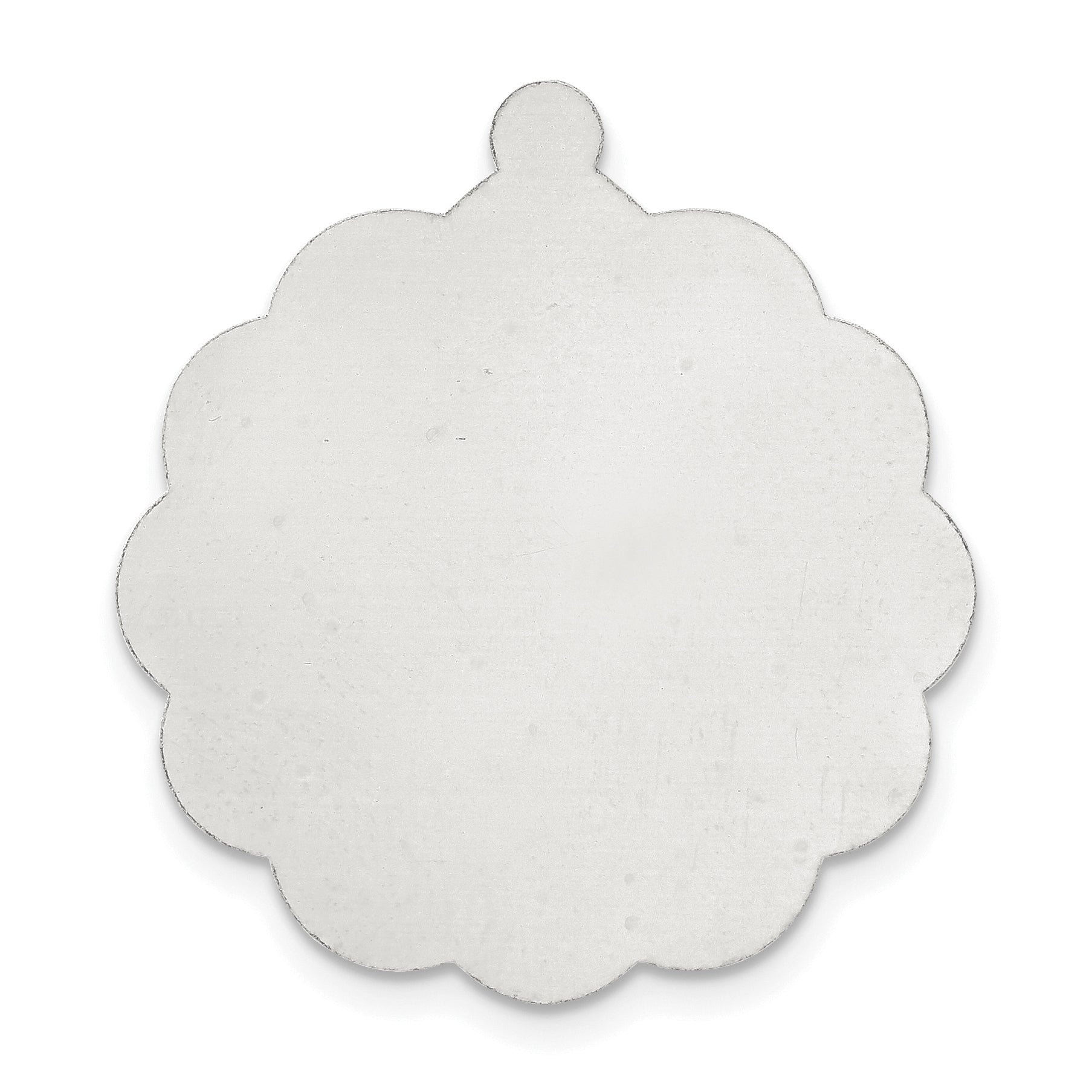 Sterling Silver Round Scalloped w/Eyelet Stamping