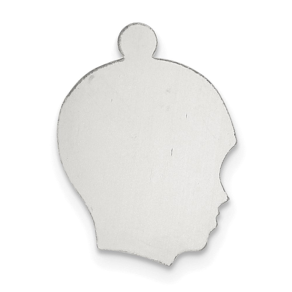 Sterling Silver Boys Head w/Eyelet Stamping
