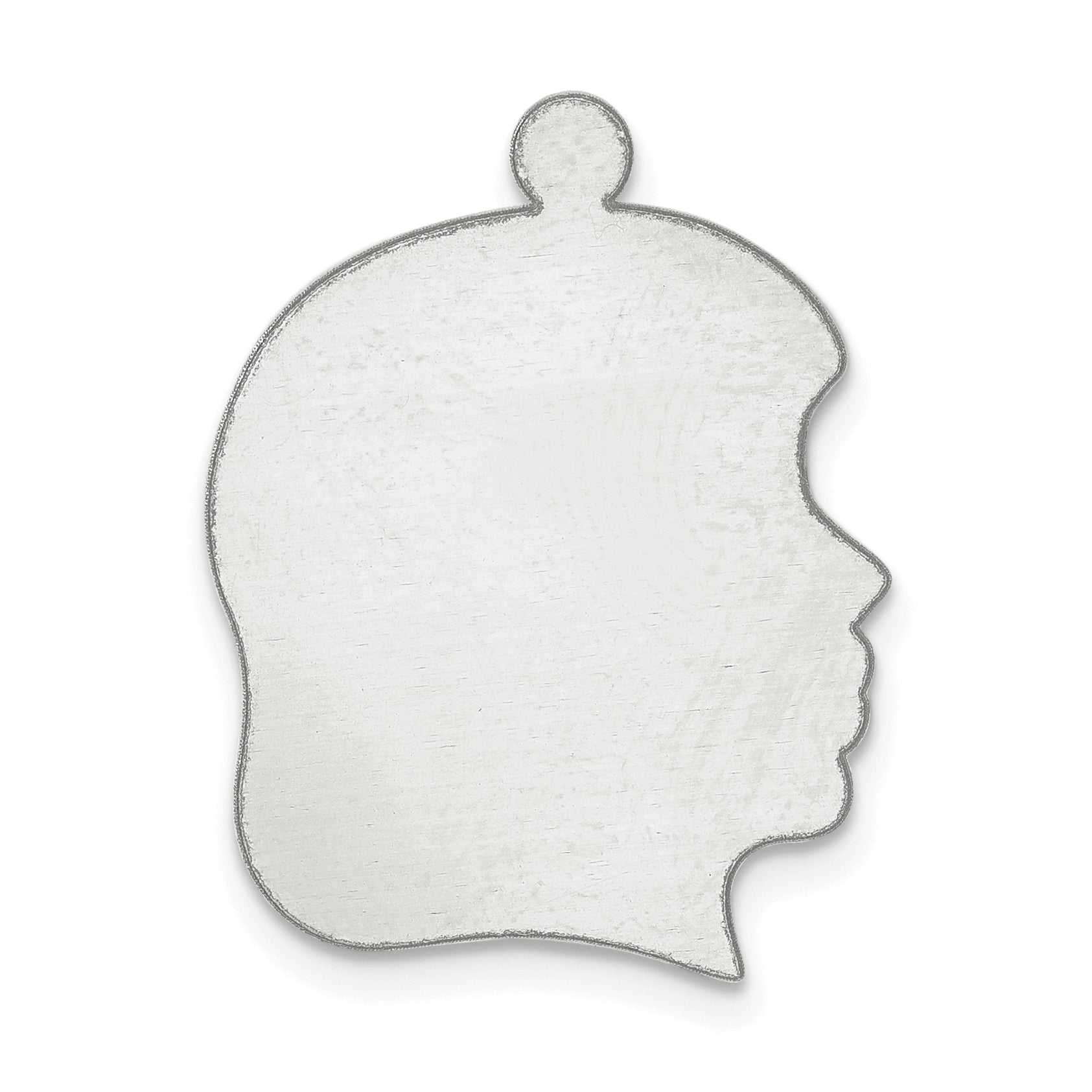 Sterling Silver Girls Head w/Eyelet Stamping
