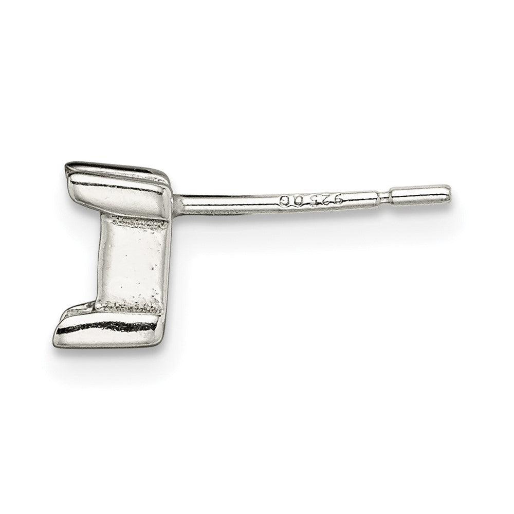 Sterling Silver Princess V-End 4.0mm Earring Setting