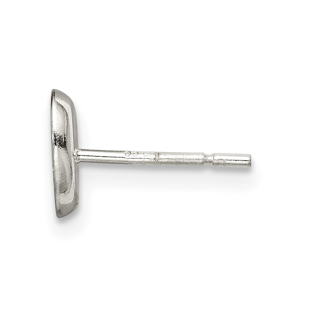 Sterling Silver Oval Bezel Cabochon 6 x 4mm Earring Setting