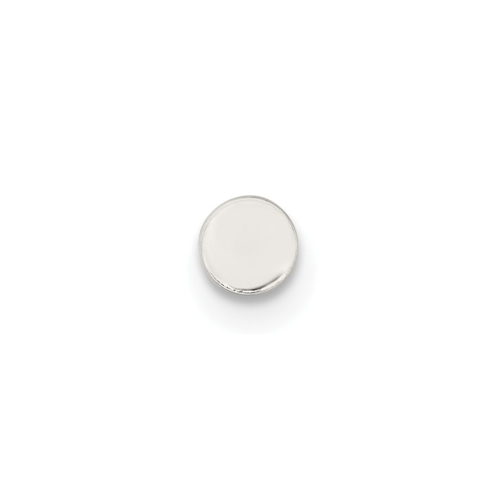 Sterling Silver Polished 2.6mm Flattened Disc Earring
