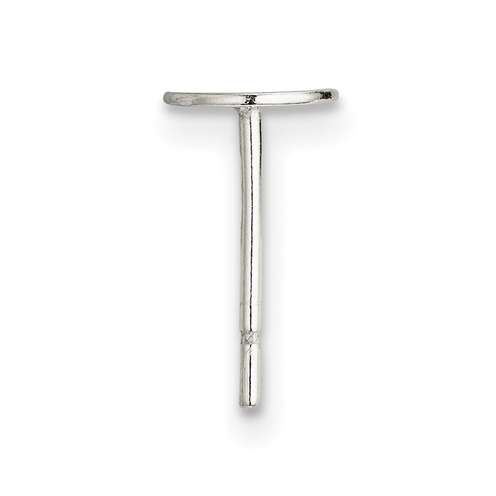 Sterling Silver Polished 6.0mm Flattened Disc Earring