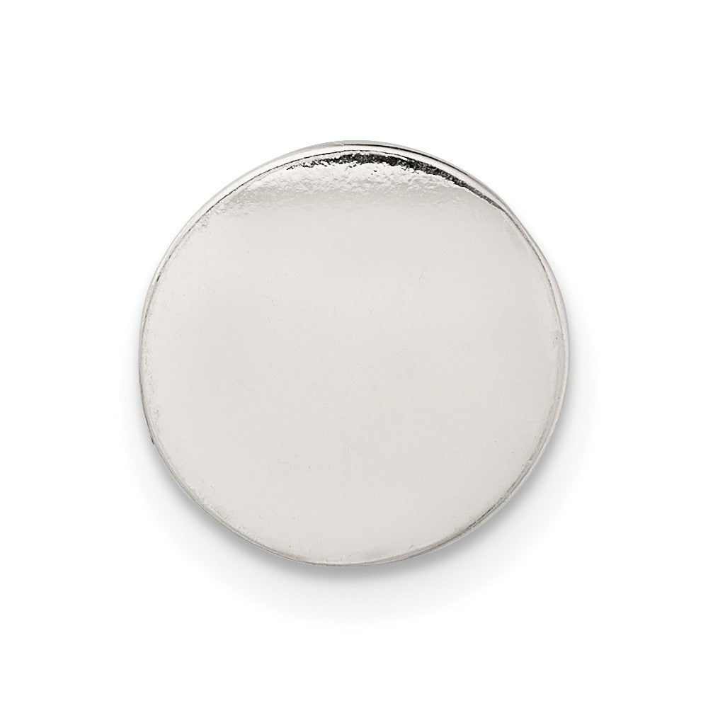 Sterling Silver Polished 10.0mm Flattened Disc Earring