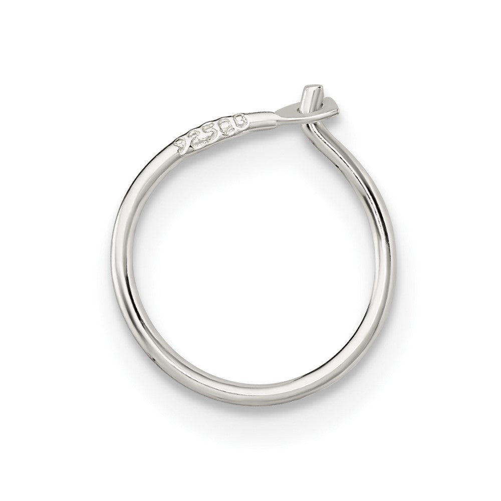 Sterling Silver 10.0mm Diameter Wire Hoops