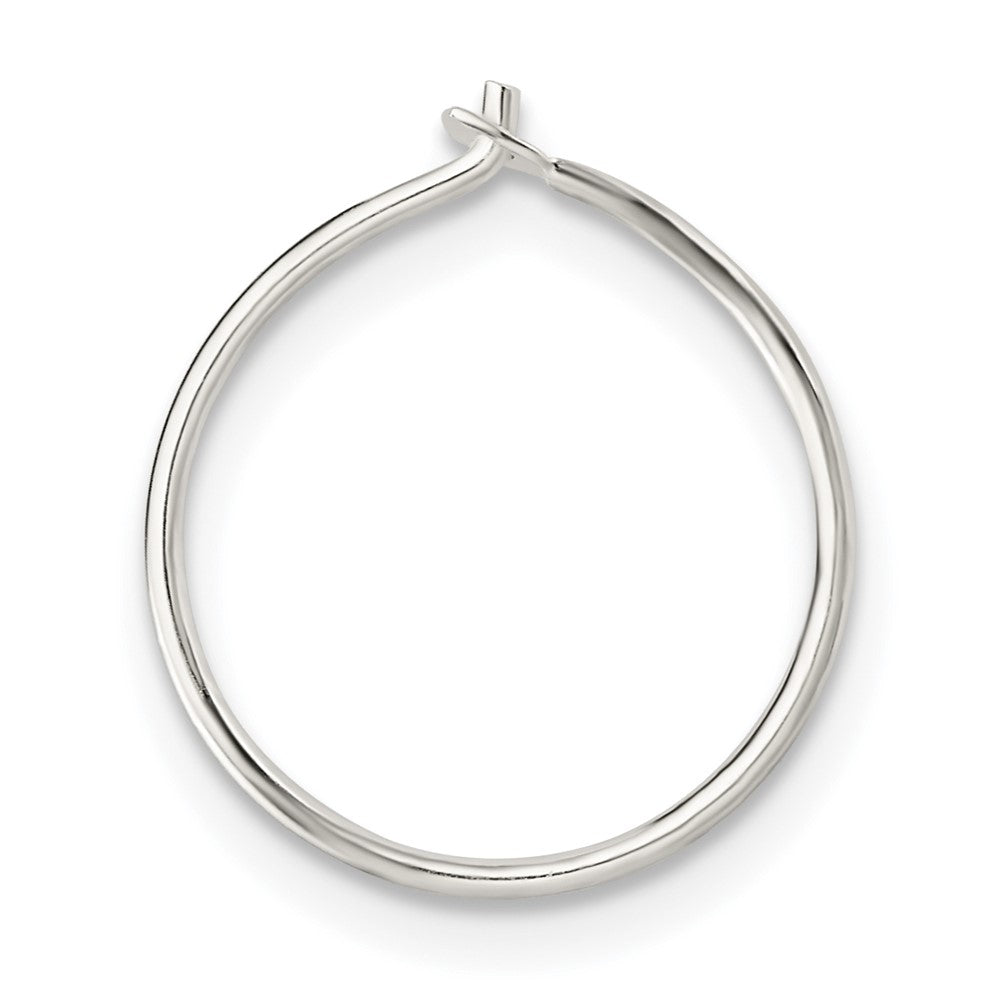 Sterling Silver 14.0mm Diameter Wire Hoops