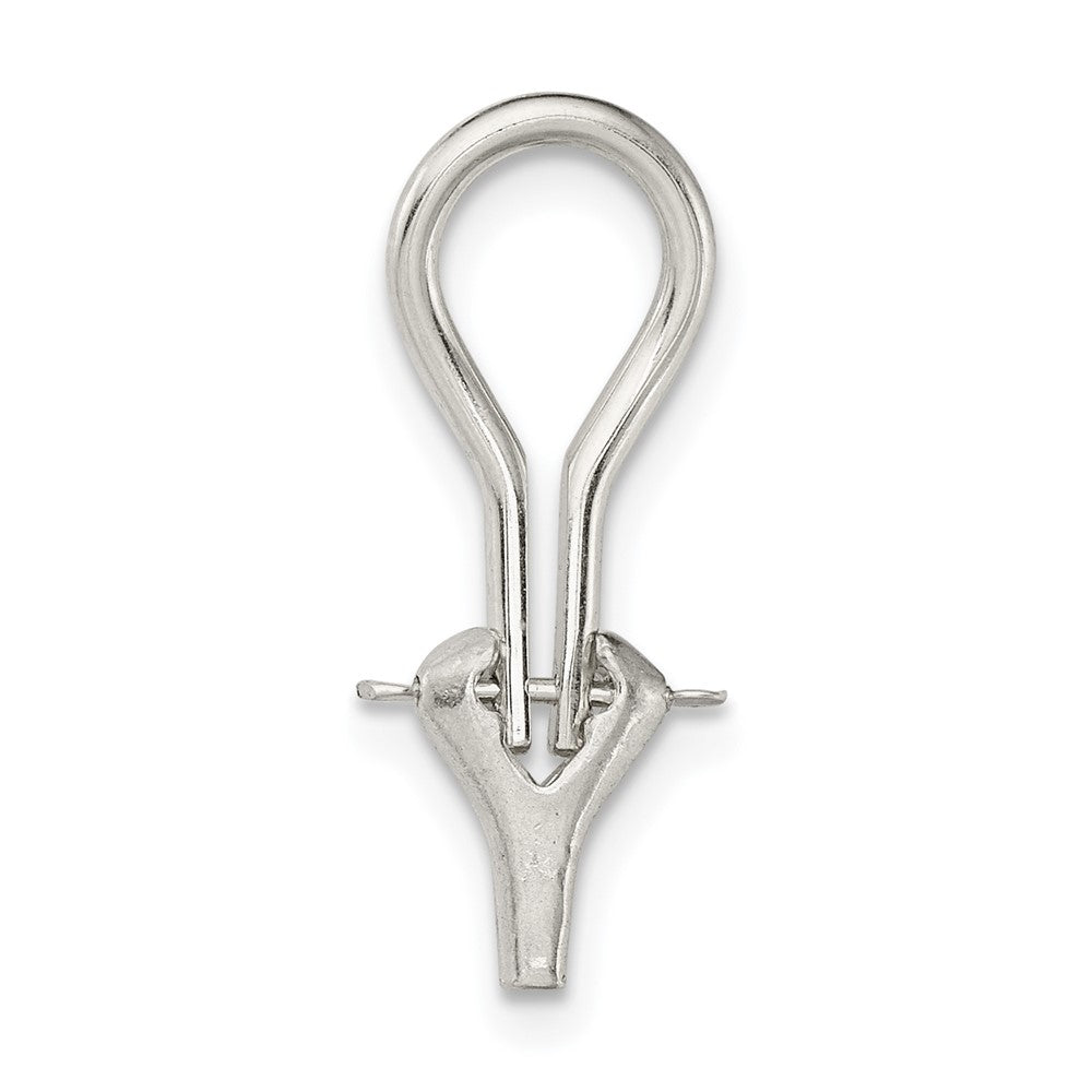 Sterling Silver .82 x .33 inch Omega Clip Earring Component