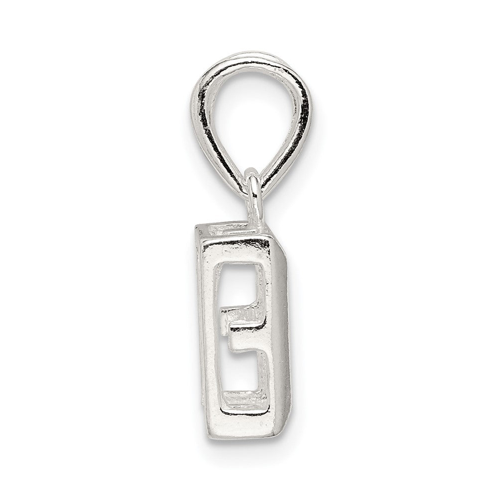 Sterling Silver Emerald 11 x 9mm Back Set Loose Bail Pendant Setting