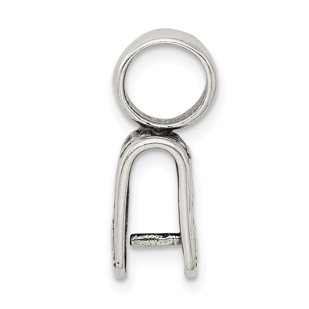 Sterling Silver 4.0mm w/ 6.3mm Ring Antiqued Casted Bail