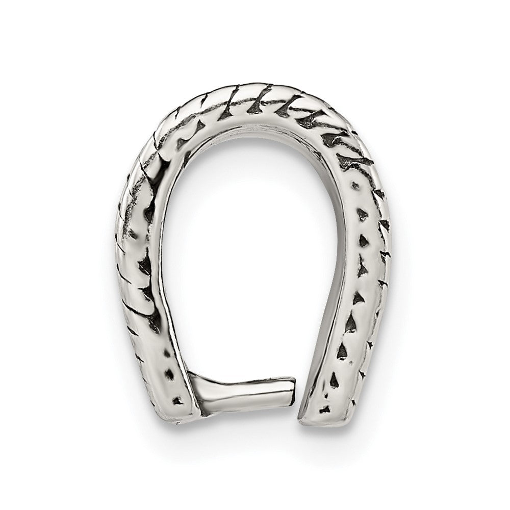 Sterling Silver 5.7mm Antiqued Fancy Casted Bail