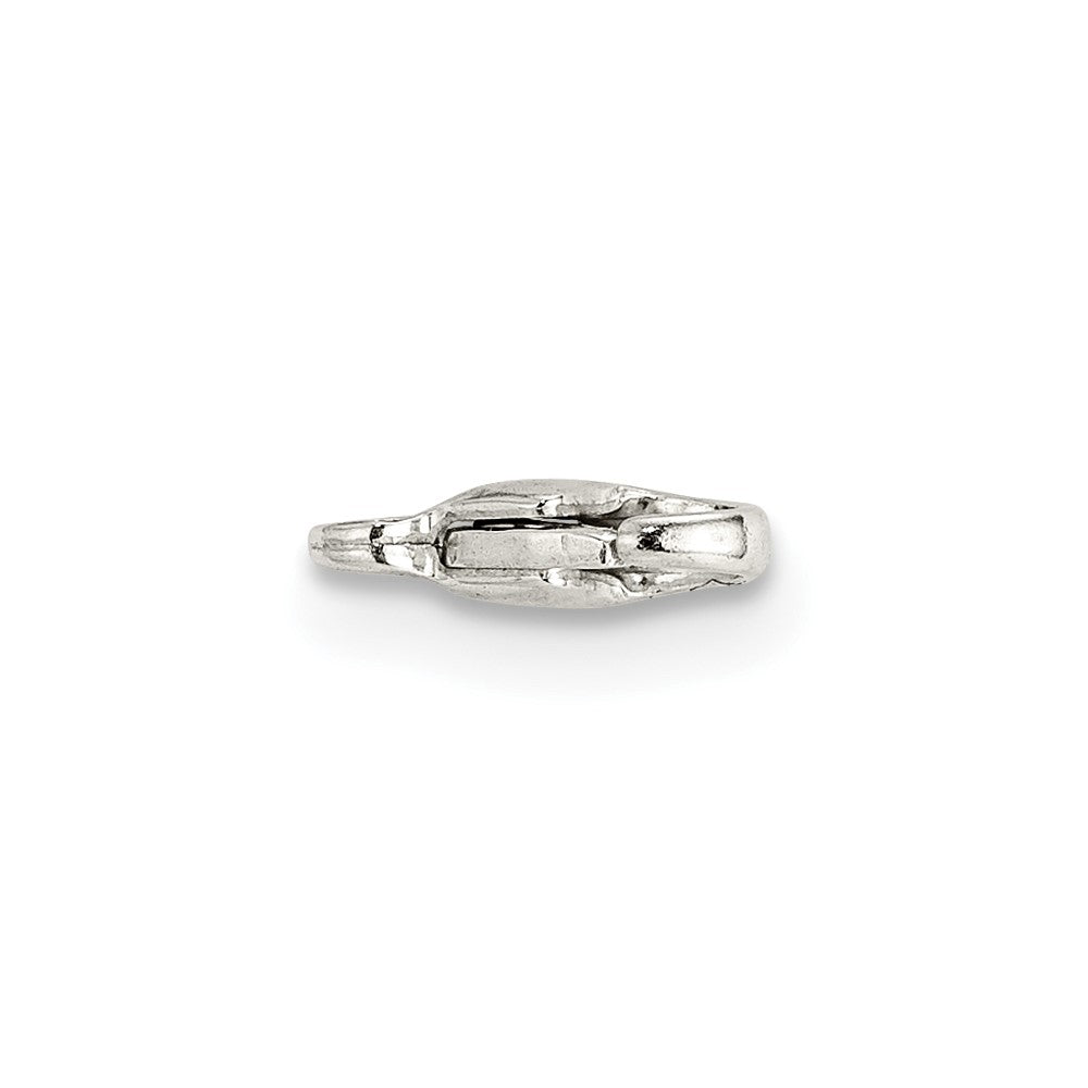 Sterling Silver 7.8 x 3.8mm Fancy Lobster w/ Jump Ring Clasp