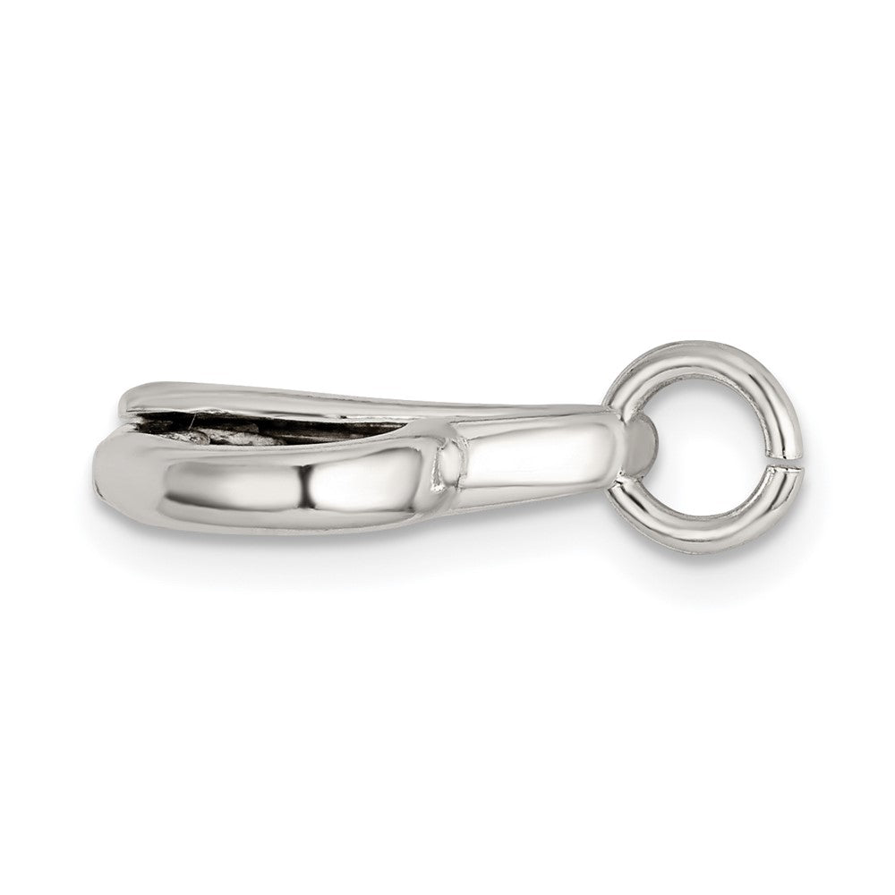 Sterling Silver 14.5 x 14.6mm Heart Shaped Lobster Clasp