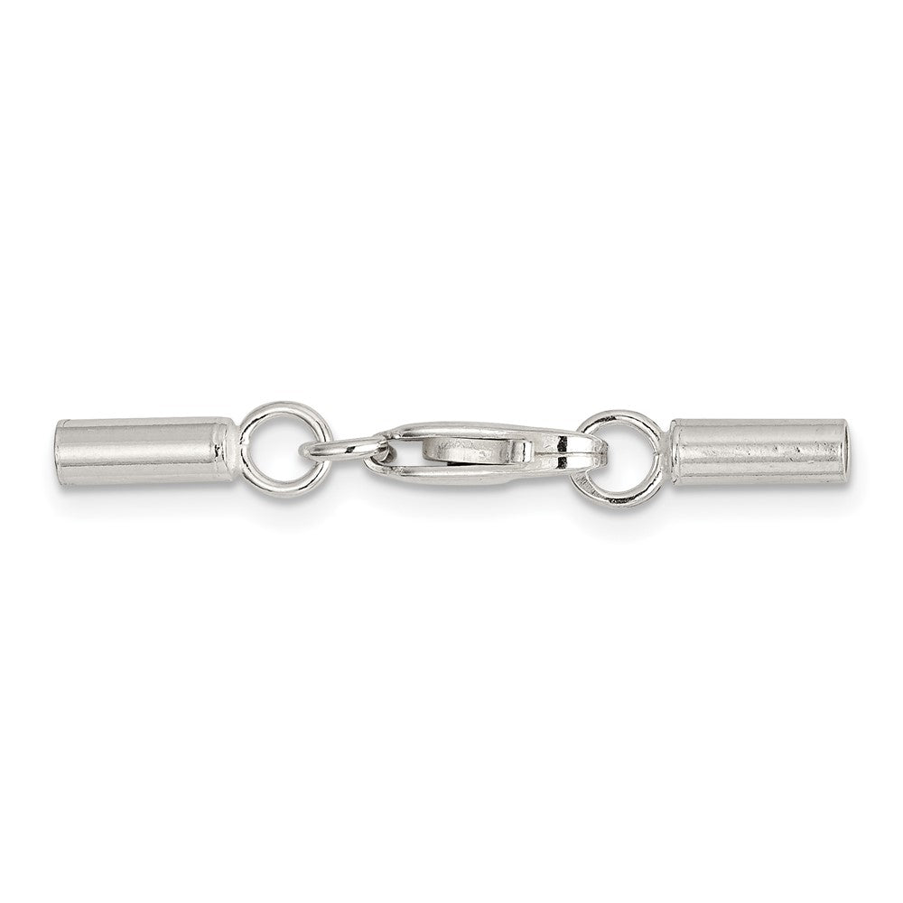 Sterling Silver 31 x 3.3mm Lobster w/ Endcaps Clasp