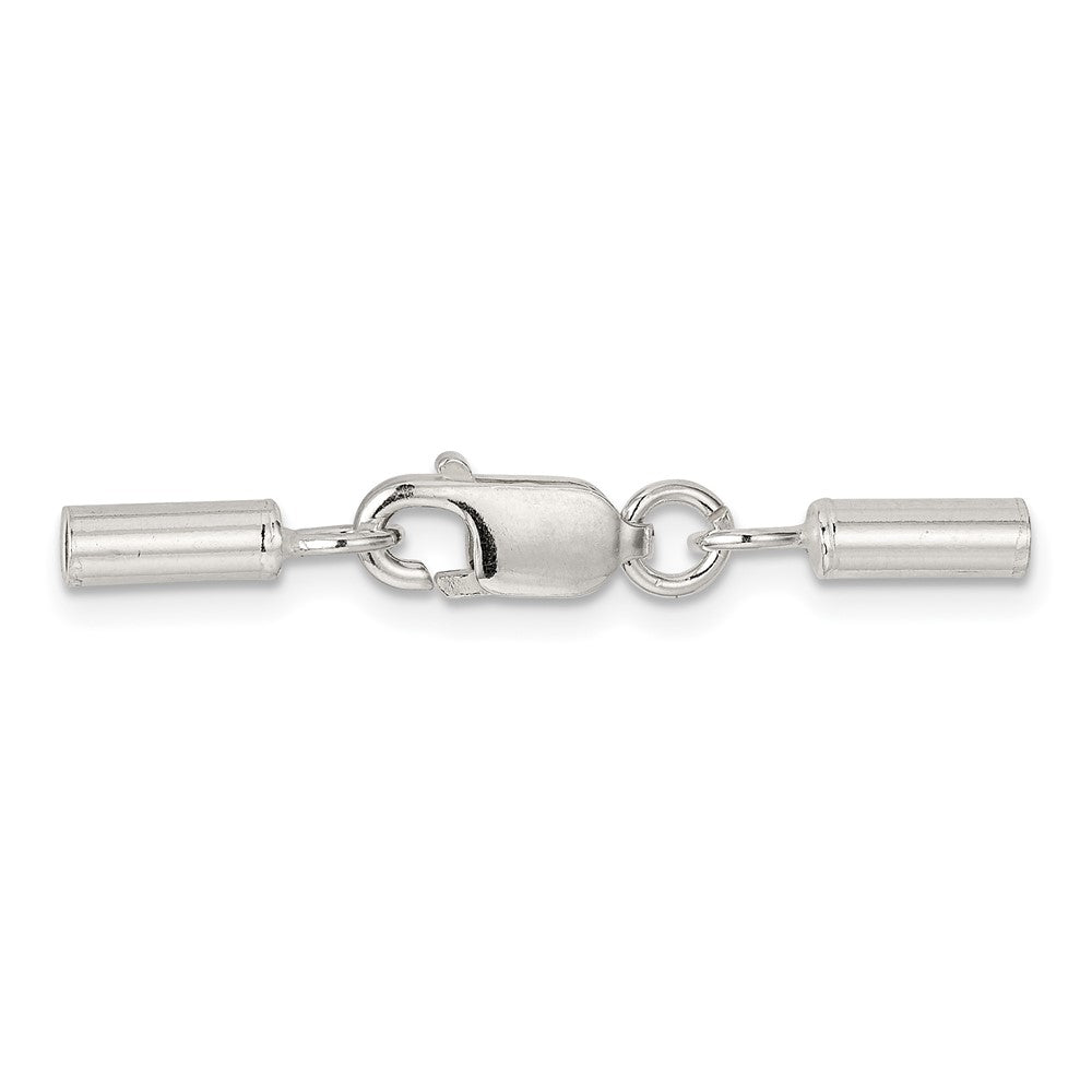 Sterling Silver 31 x 3.3mm Lobster w/ Endcaps Clasp