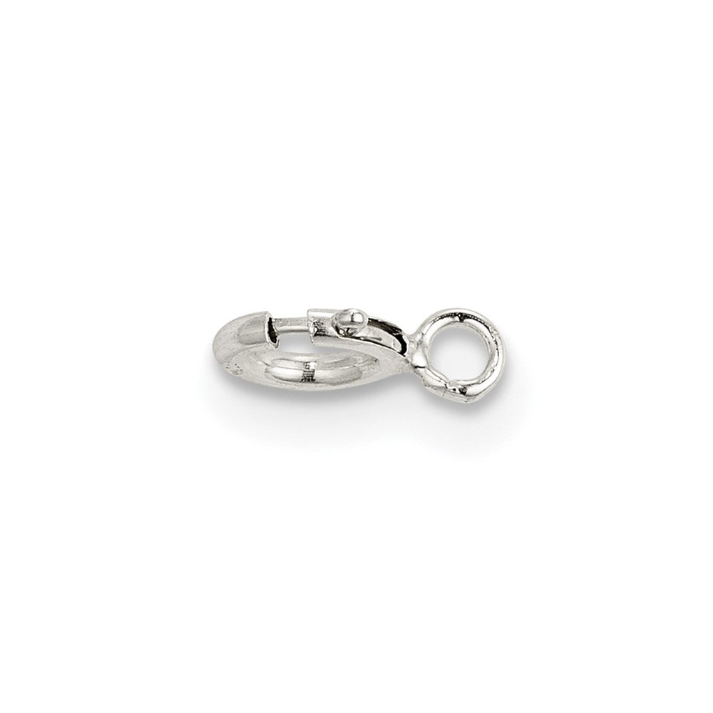 Sterling Silver 4.75mm Spring Ring w/ Open Ring Clasp