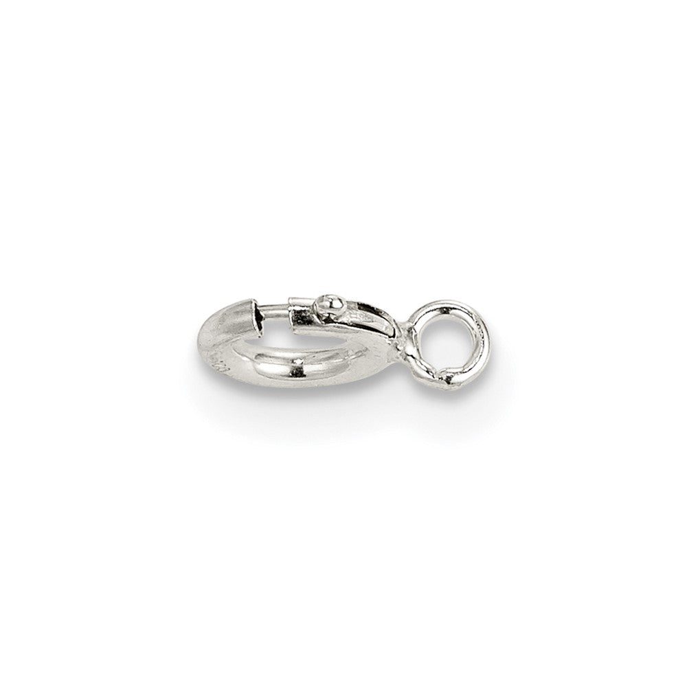 Sterling Silver 5.5mm Spring Ring w/ Open Ring Clasp