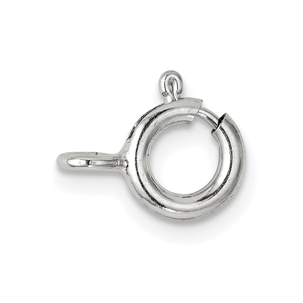 Sterling Silver 7.0mm Spring Ring w/ Open Ring Clasp