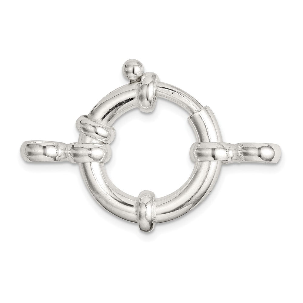 Sterling Silver 36.5 x 20.5mm Fancy Spring Ring Clasp