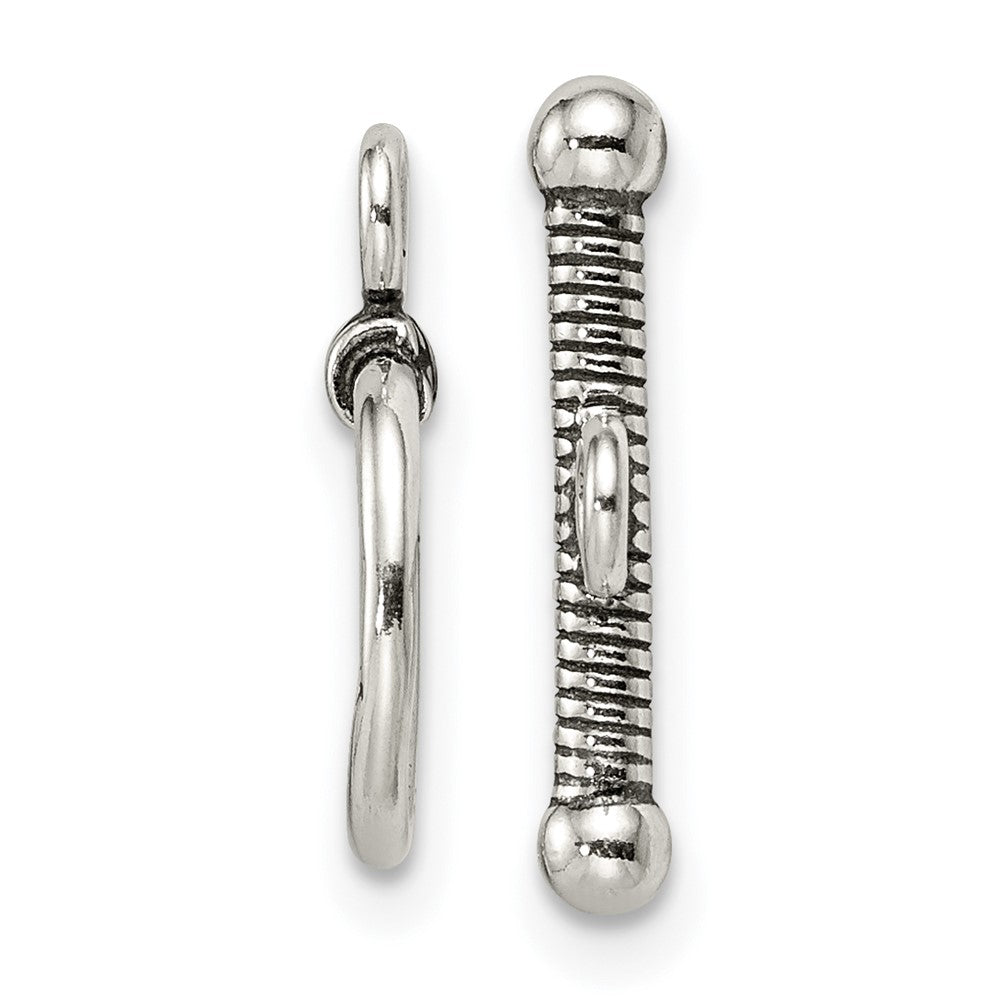 Sterling Silver Antiqued Toggle Set