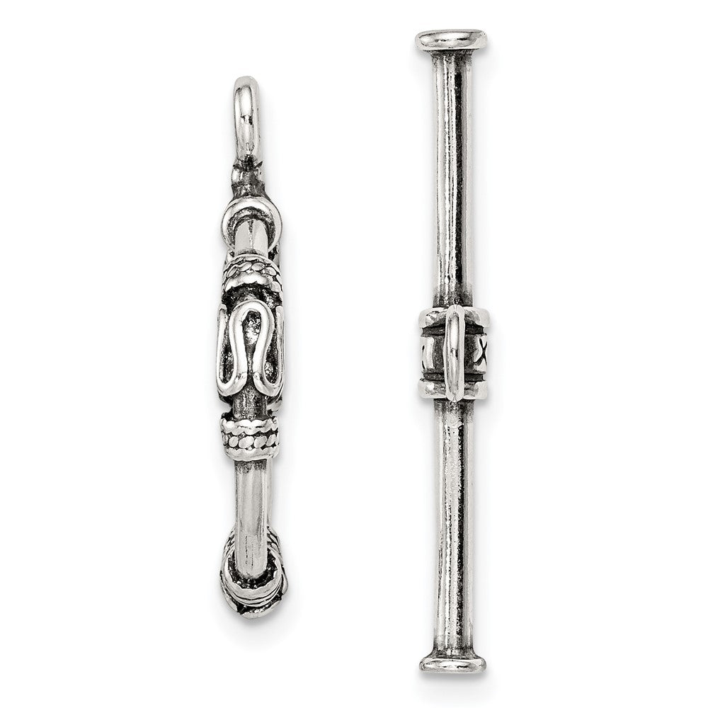 Sterling Silver Antiqued Toggle Set