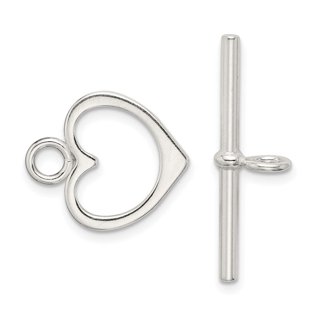 Sterling Silver Heart Toggle Set
