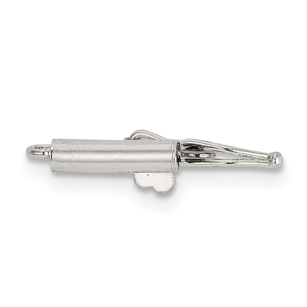 Sterling Silver 2 x 8.3mm Polished Barrel Clasp