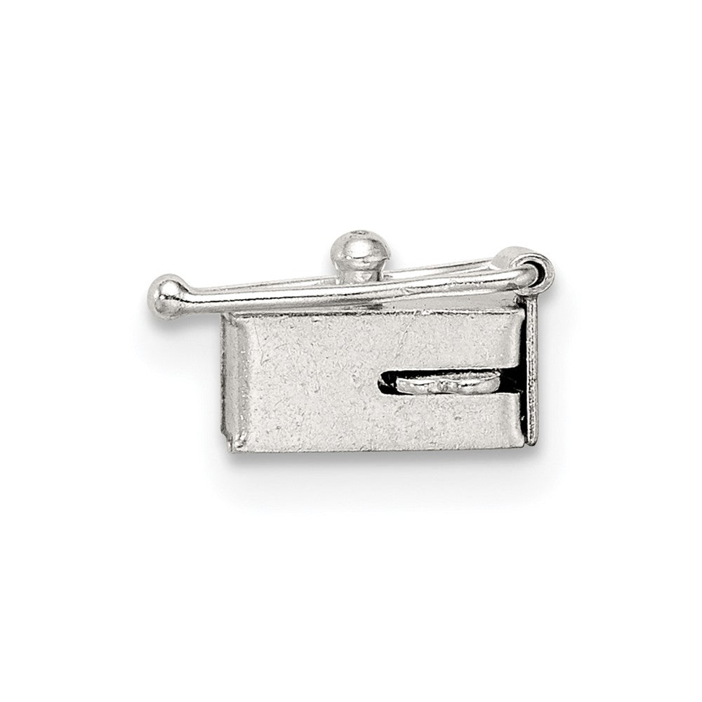 Sterling Silver 7.7 x 3.7mm Rectangular Barrel Clasp