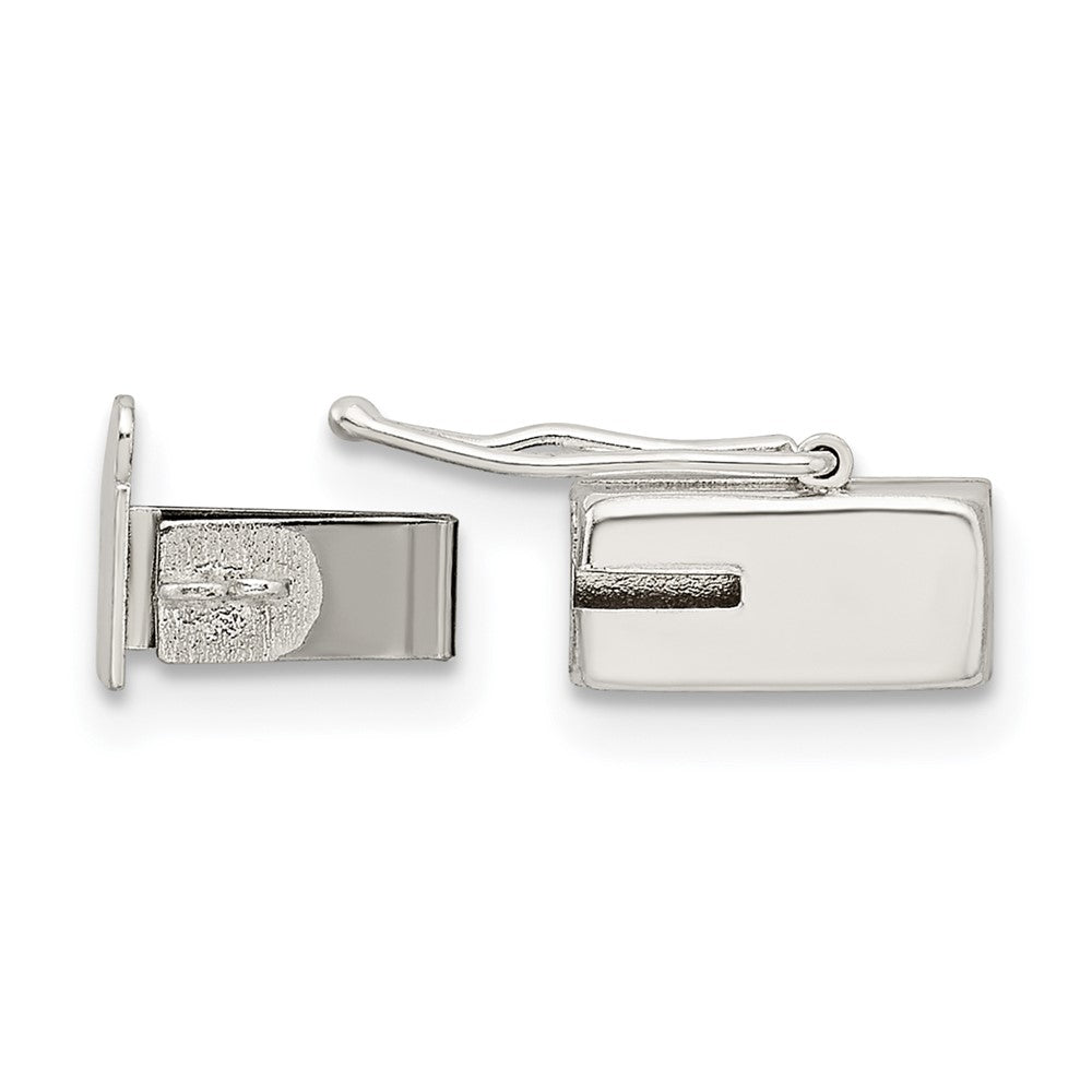 Sterling Silver 8.5 x 4.2mm Rectangular Barrel Clasp