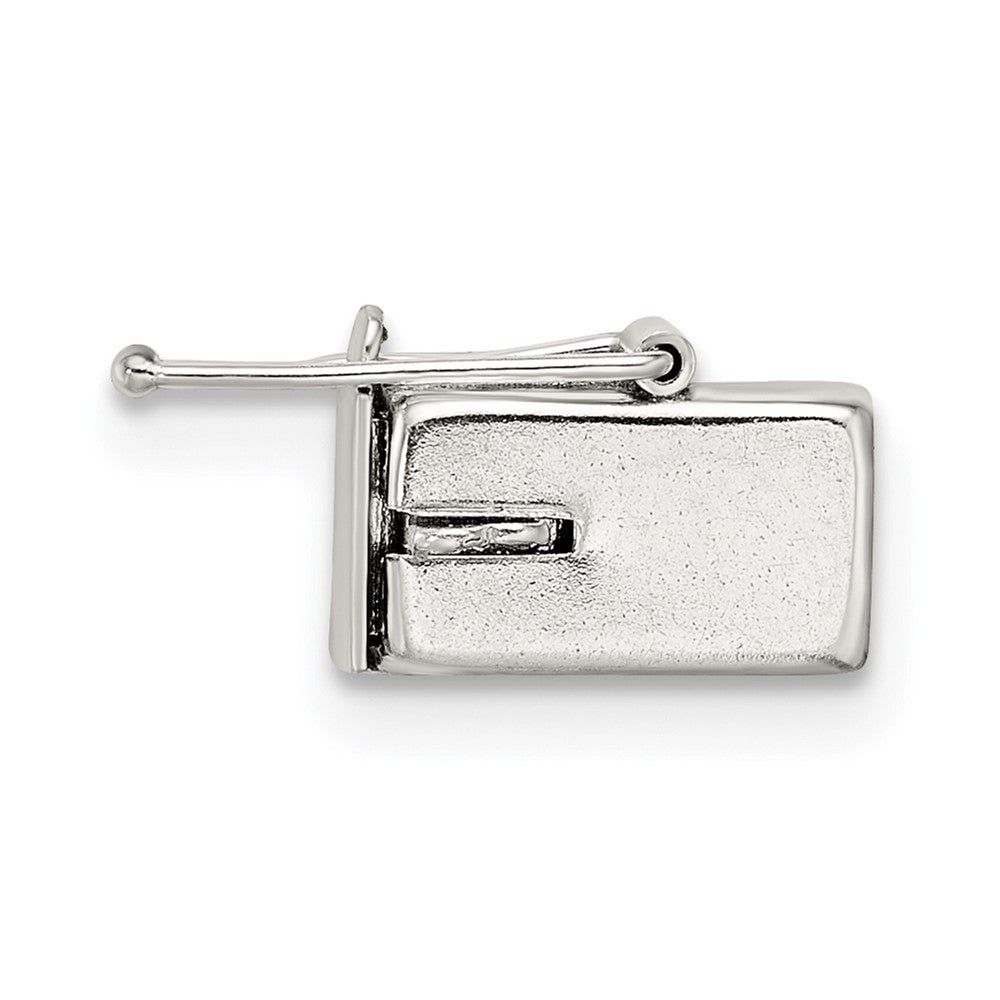 Sterling Silver 9.3 x 5.3mm Rectangular Barrel Clasp