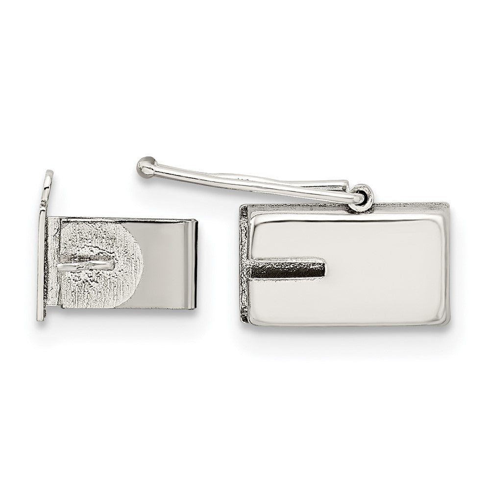 Sterling Silver 9.3 x 5.3mm Rectangular Barrel Clasp