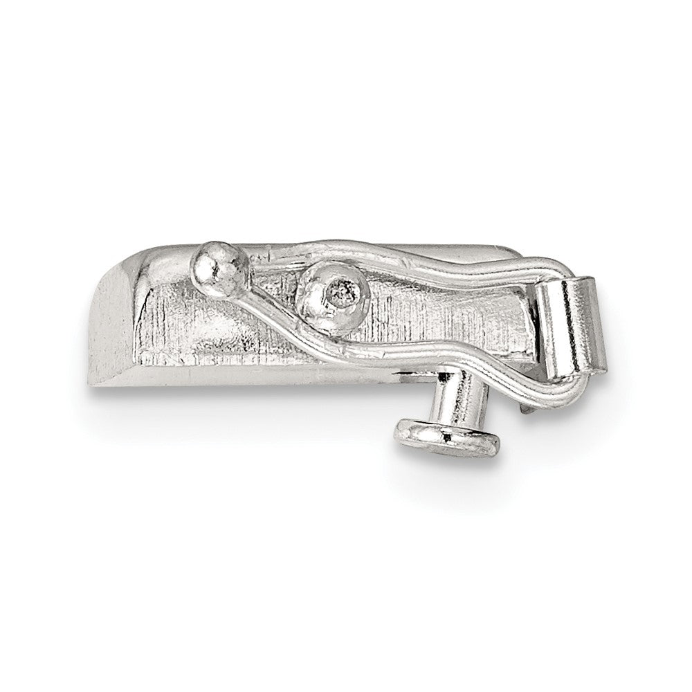 Sterling Silver 10.6 x 8.7mm Push Button Bo x Clasp