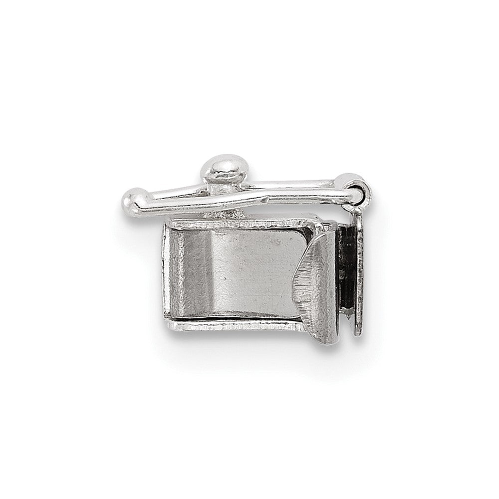 Sterling Silver 6.5 x 4.1mm Fold Over Tongue Box Clasp