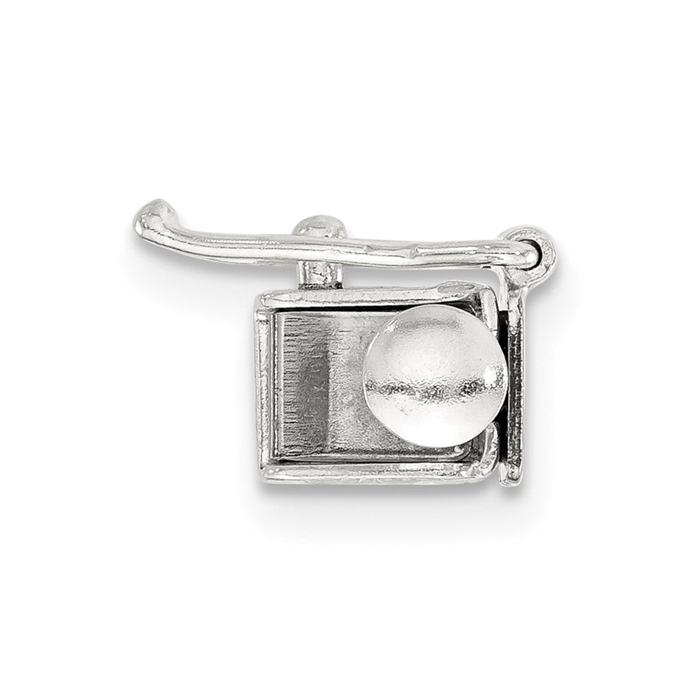 Sterling Silver 7.1 x 5.1mm Push Button Box Clasp