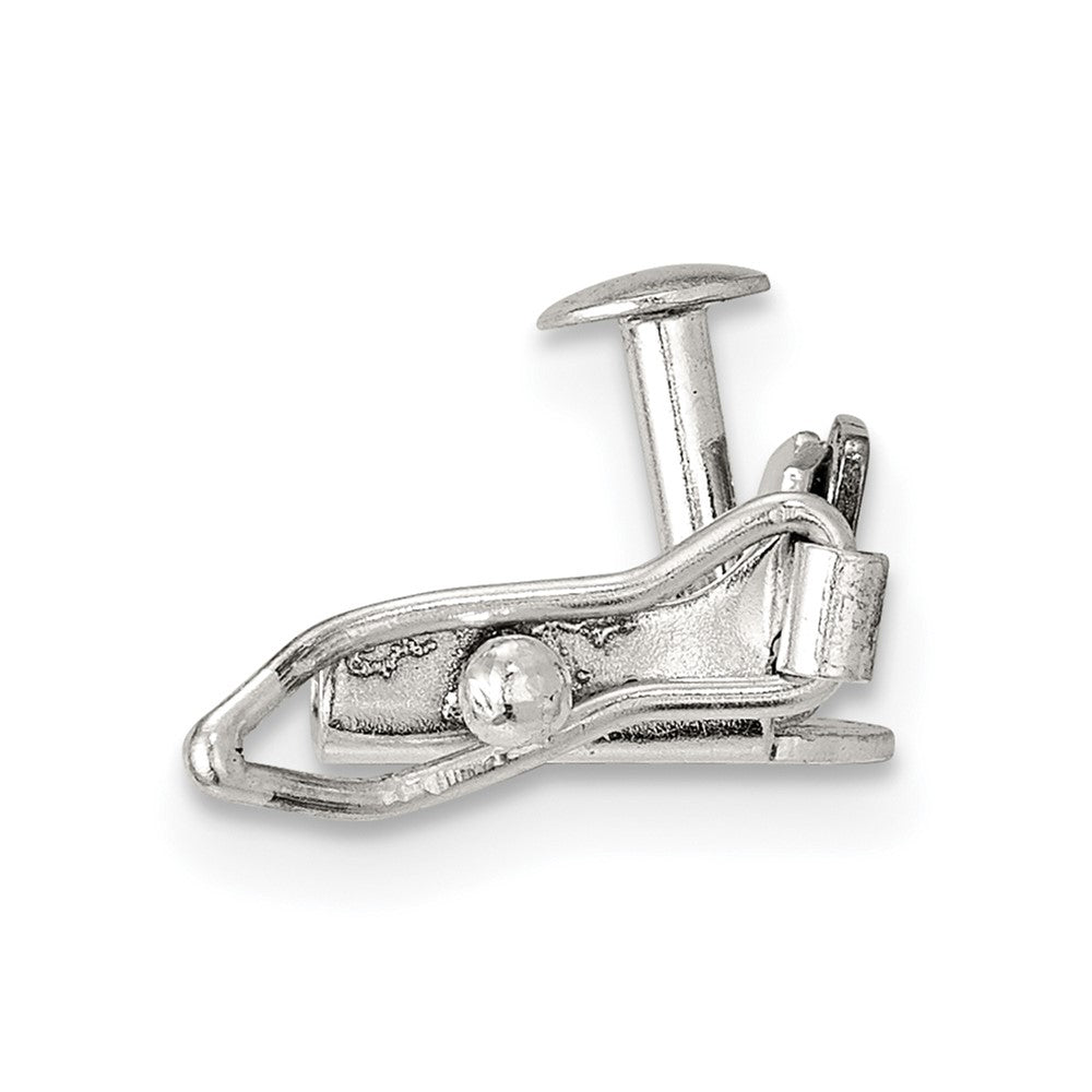 Sterling Silver 9.4 x 7.8mm Push Button Box Clasp