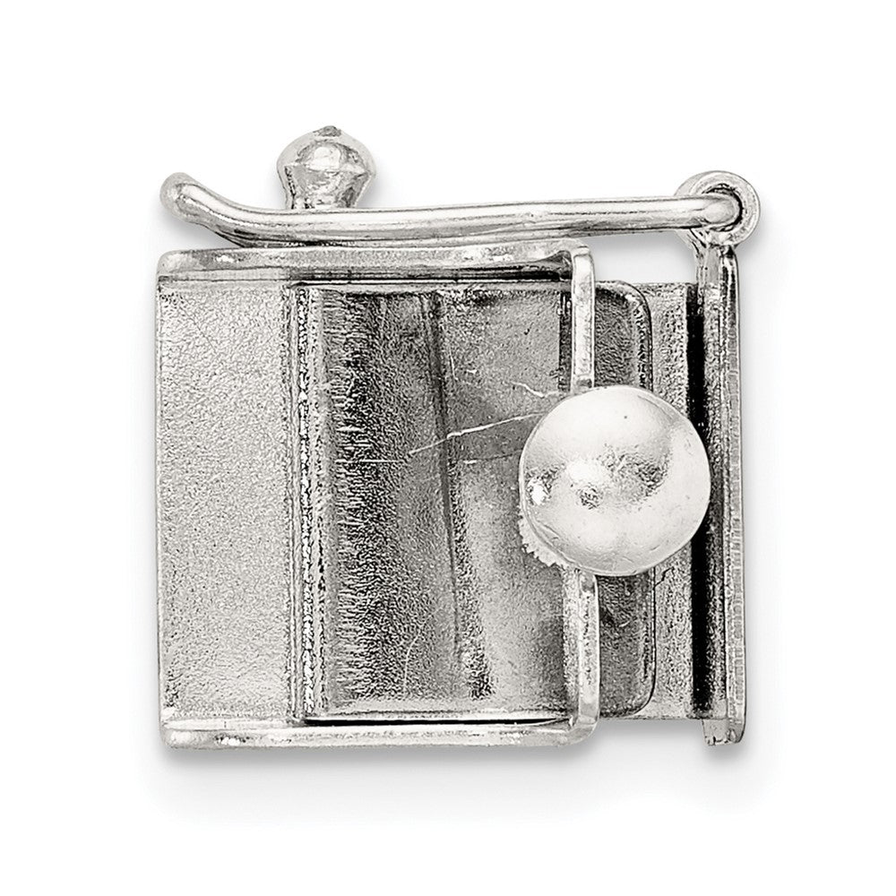 Sterling Silver 11.3 x 10mm Push Button Box Clasp