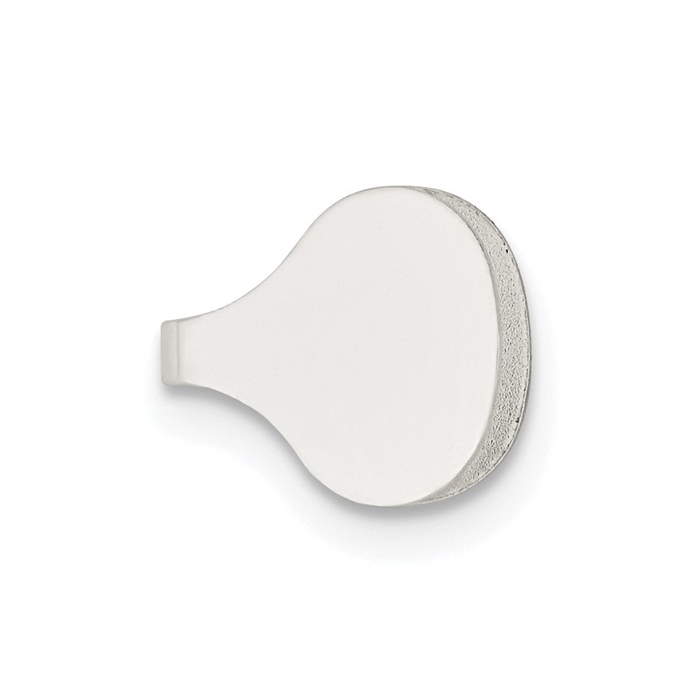 Sterling Silver 9.4 x 7.9mm Flat Solder Flush Endcap