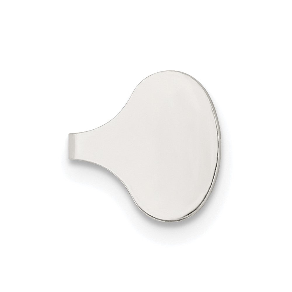 Sterling Silver 9.4 x 8.9mm Flat Solder Flush Endcap