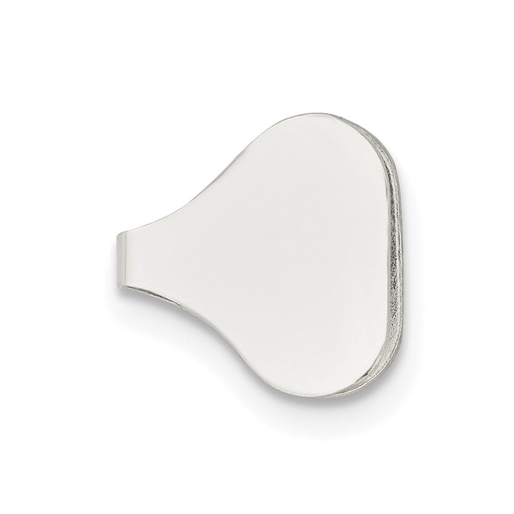 Sterling Silver 9.6 x 9.5mm Flat Solder Flush Endcap