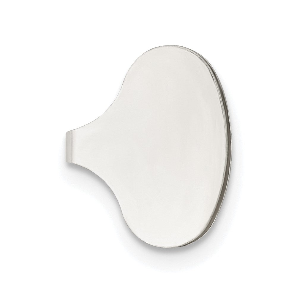 Sterling Silver 9.8 x 11.9mm Flat Solder Flush Endcap