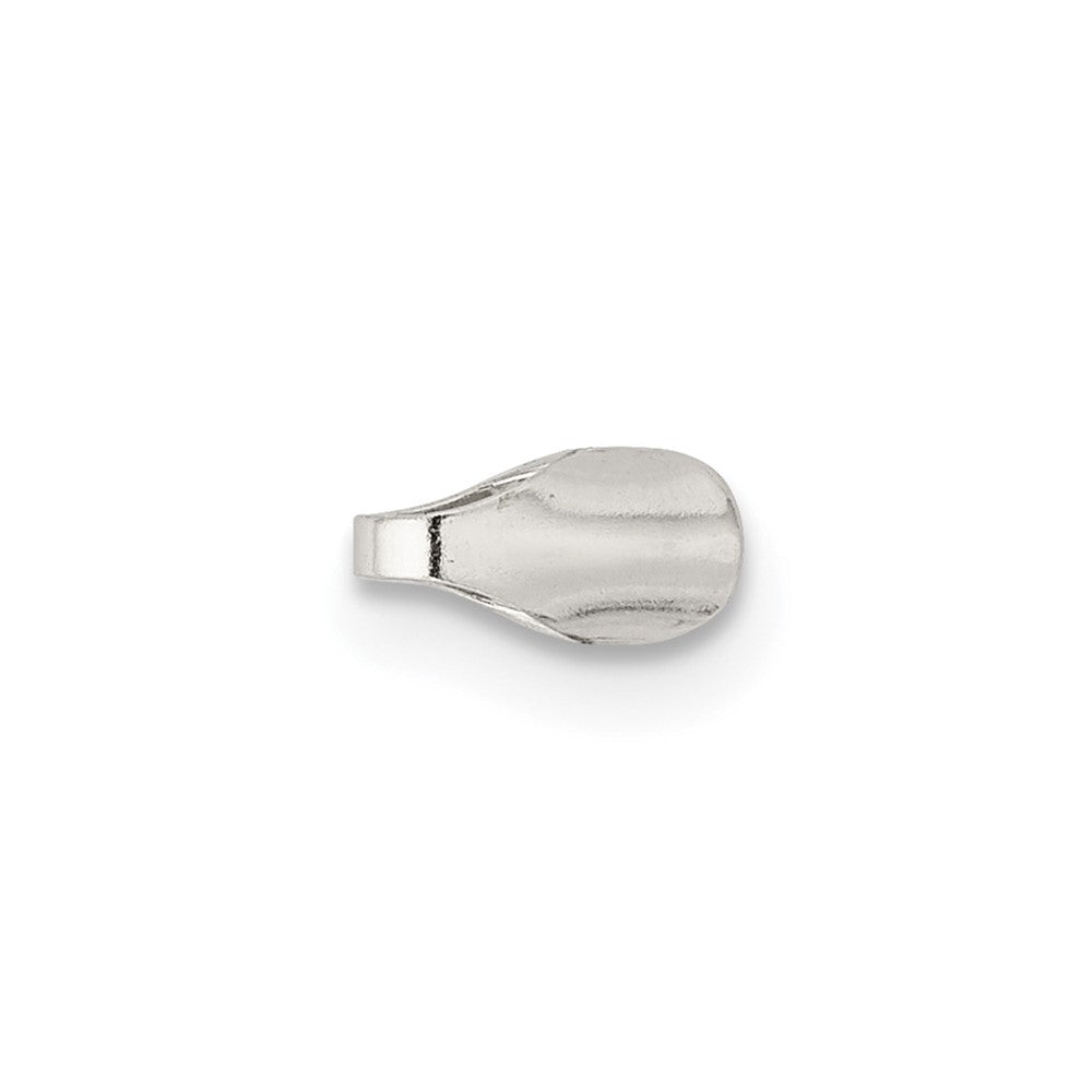 Sterling Silver 6.5 x 3mm Round Solder Flush Endcap