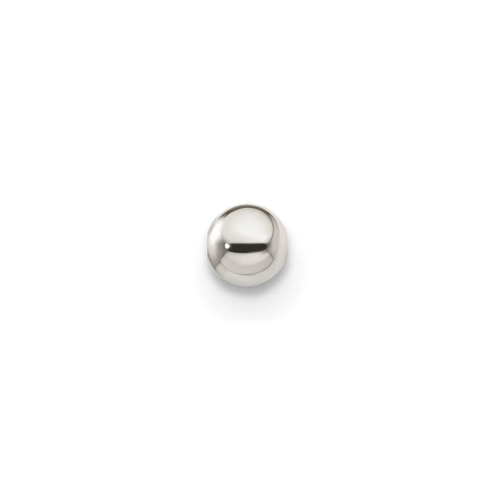 Sterling Silver 3mm Polished Medium Hole Bead