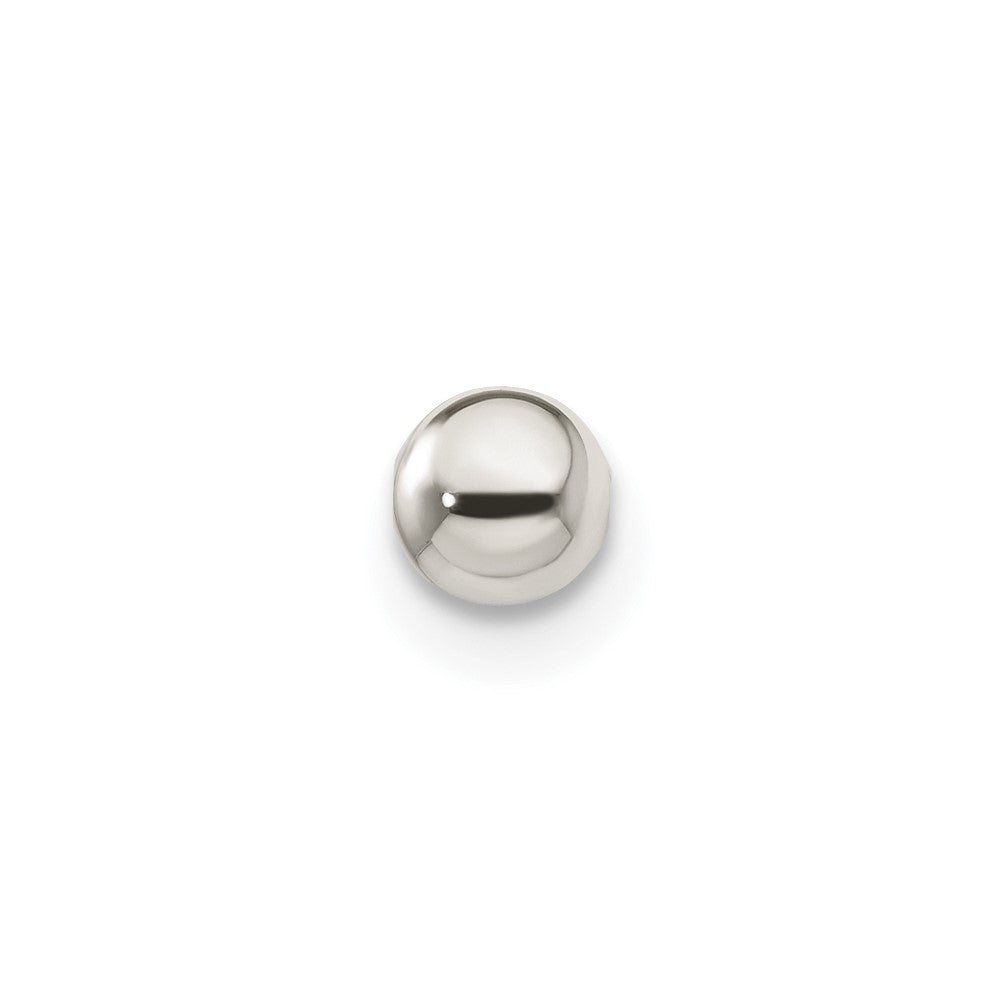 Sterling Silver 4.0mm Polished Medium Hole Bead