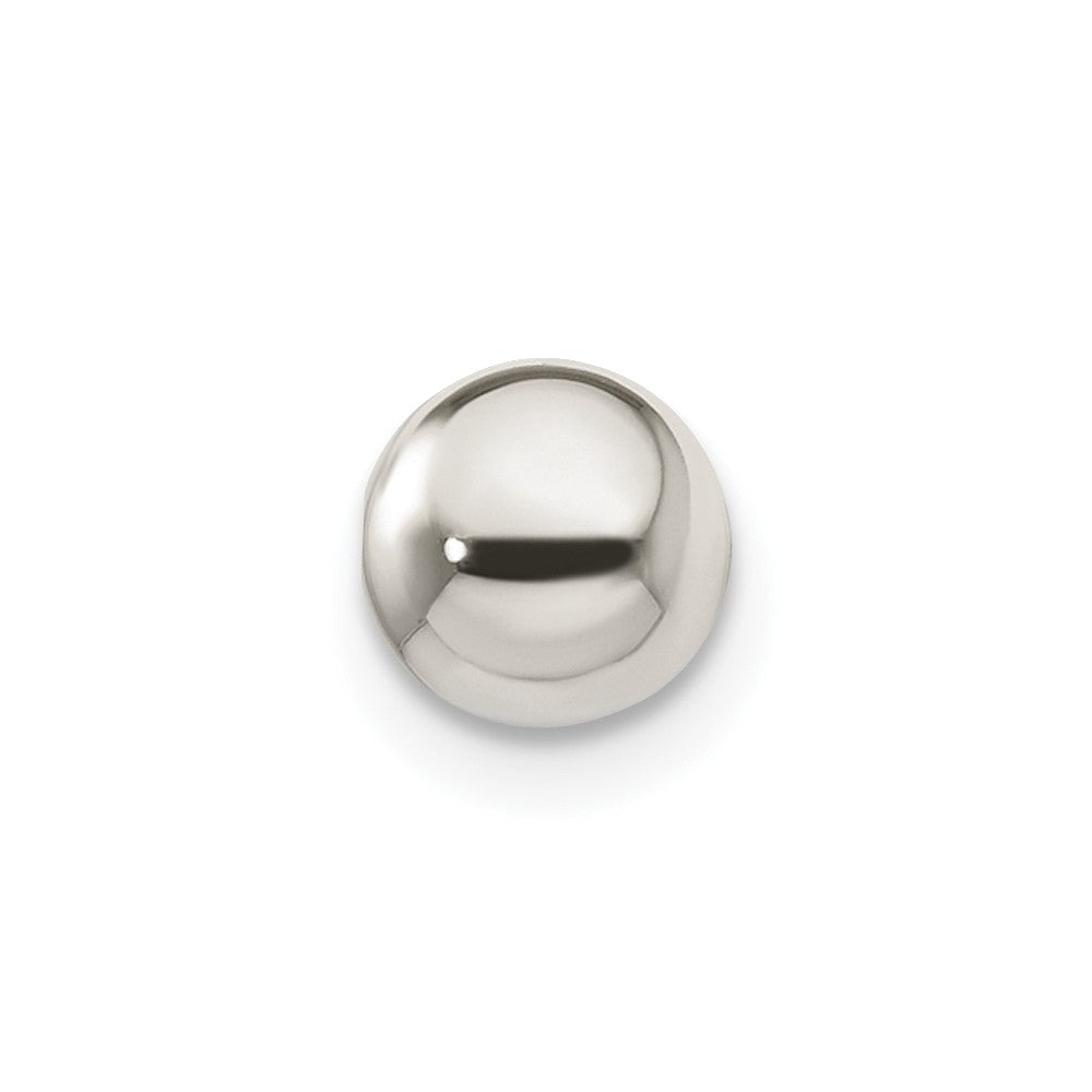 Sterling Silver 6.0mm Polished Medium Hole Bead