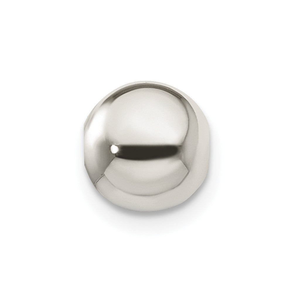 Sterling Silver 8.0mm Polished Medium Hole Bead