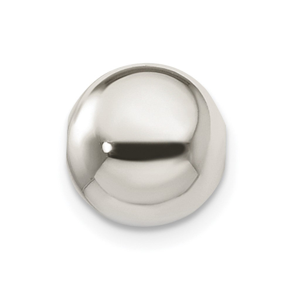 Sterling Silver 10.0mm Polished Medium Hole Bead