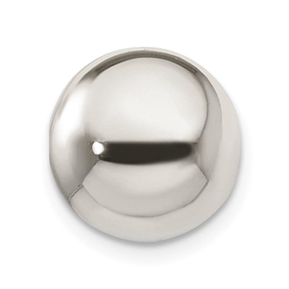 Sterling Silver 12.0mm Polished Medium Hole Bead