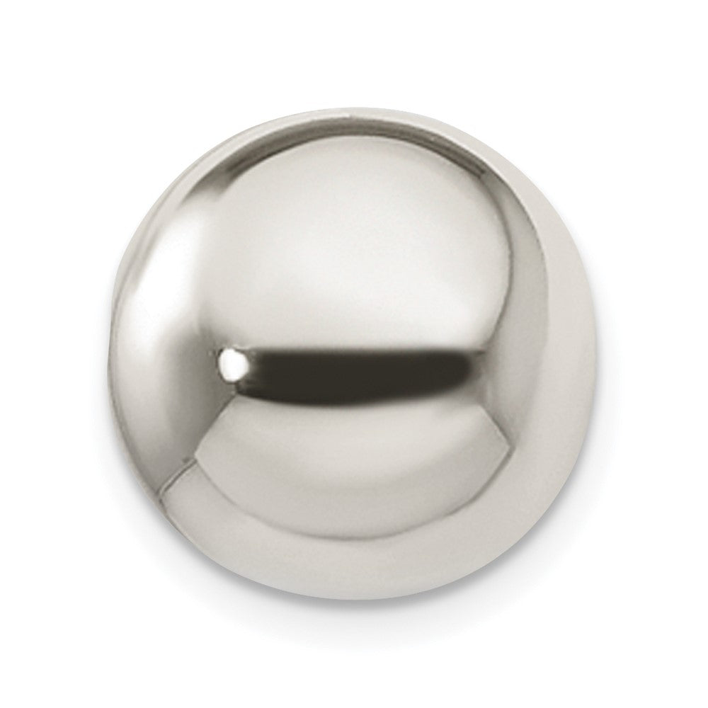 Sterling Silver 14.0mm Polished Medium Hole Bead